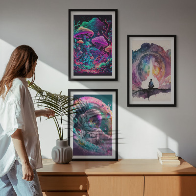 Billedsæt til soveværelset Farverige fantasikunstillustrationer
