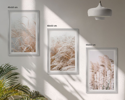 Billedvæg inspiration Græsmarker i brunt og beige
