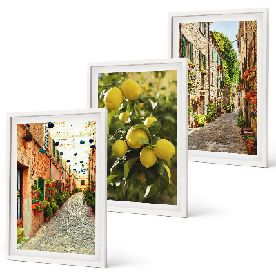 Billedvæg inspiration Gader med citronblomster i baggrunden