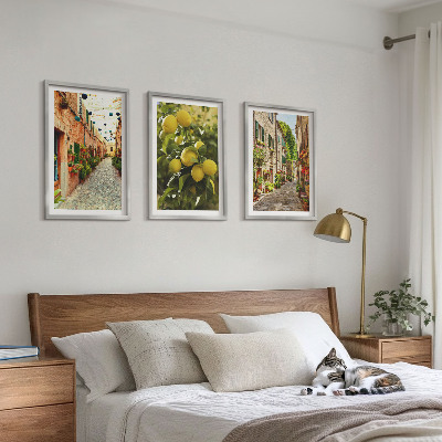 Billedvæg inspiration Gader med citronblomster i baggrunden