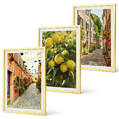 Billedvæg inspiration Gader med citronblomster i baggrunden
