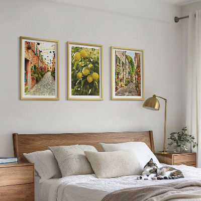 Billedvæg inspiration Gader med citronblomster i baggrunden