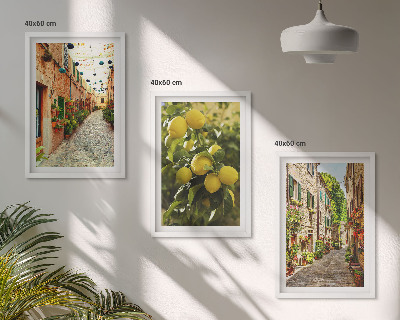 Billedvæg inspiration Gader med citronblomster i baggrunden