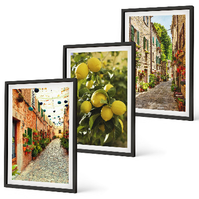 Billedvæg inspiration Gader med citronblomster i baggrunden