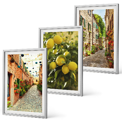 Billedvæg inspiration Gader med citronblomster i baggrunden