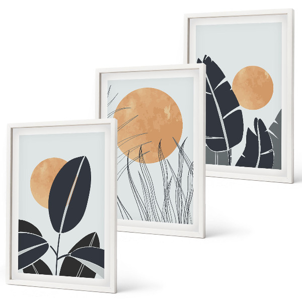 Billedvæg inspiration Plantemønstre store sole minimalistiske