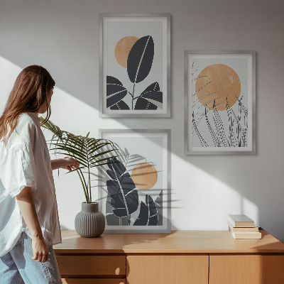Billedvæg inspiration Plantemønstre store sole minimalistiske