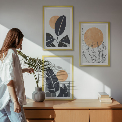 Billedvæg inspiration Plantemønstre store sole minimalistiske