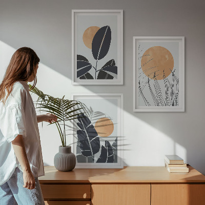 Billedvæg inspiration Plantemønstre store sole minimalistiske