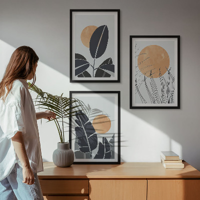 Billedvæg inspiration Plantemønstre store sole minimalistiske