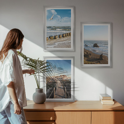 Billedvæg inspiration strand bølger himmel mole gang