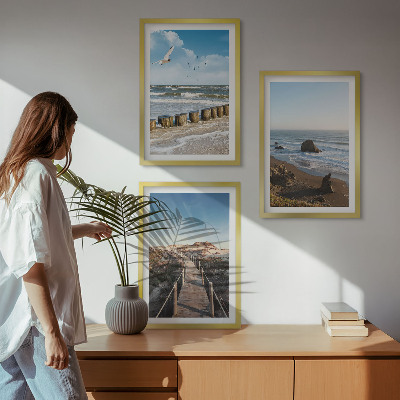 Billedvæg inspiration strand bølger himmel mole gang