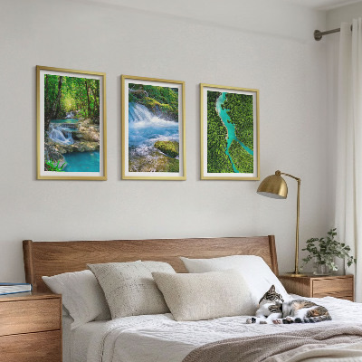 Billedvæg inspiration Grønne skove, krystalklart vand