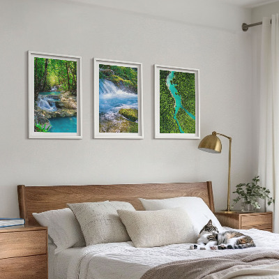 Billedvæg inspiration Grønne skove, krystalklart vand
