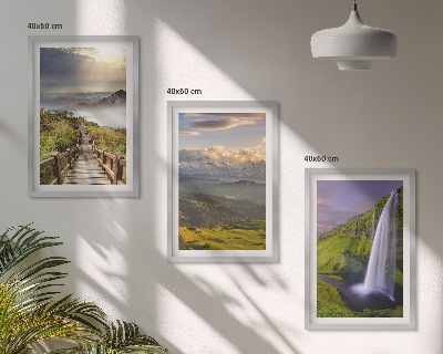 Billedvæg inspiration Bjerglandskaber vandfald