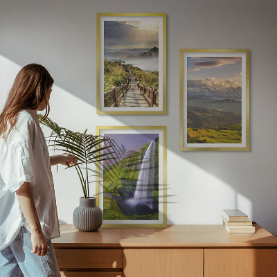 Billedvæg inspiration Bjerglandskaber vandfald