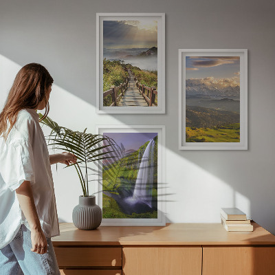 Billedvæg inspiration Bjerglandskaber vandfald