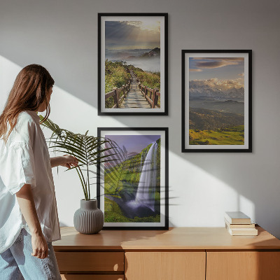 Billedvæg inspiration Bjerglandskaber vandfald