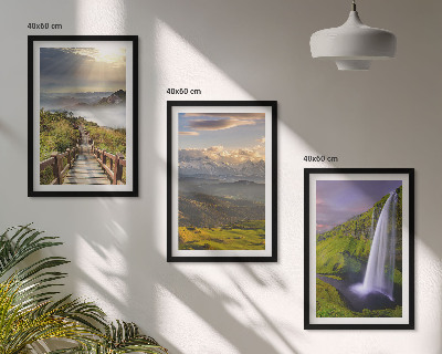 Billedvæg inspiration Bjerglandskaber vandfald