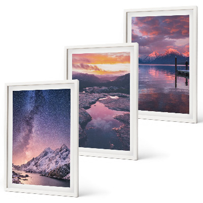 Billedvæg inspiration Bjerge, vand, smukke landskaber