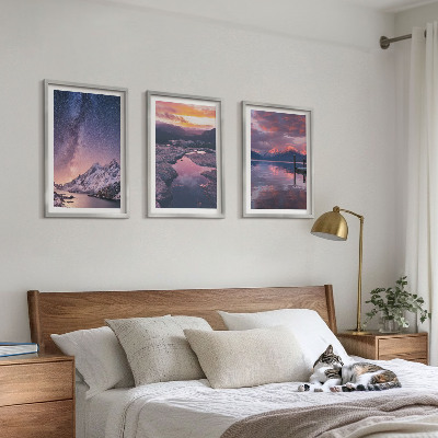 Billedvæg inspiration Bjerge, vand, smukke landskaber