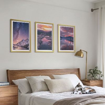 Billedvæg inspiration Bjerge, vand, smukke landskaber