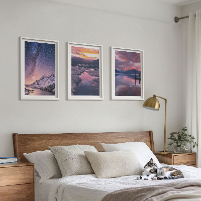 Billedvæg inspiration Bjerge, vand, smukke landskaber