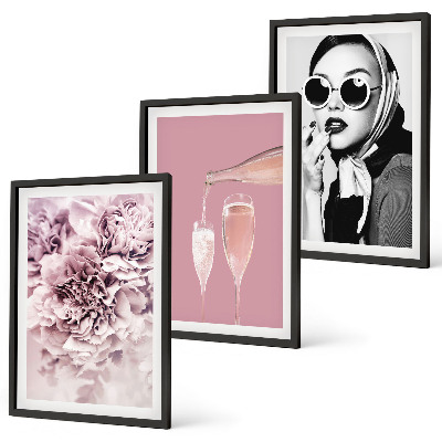 Billedvæg inspiration Roseblomster og en elegant dame