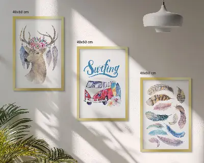 Sengesæt til soveværelset med motiv af gevirhjort og blomster