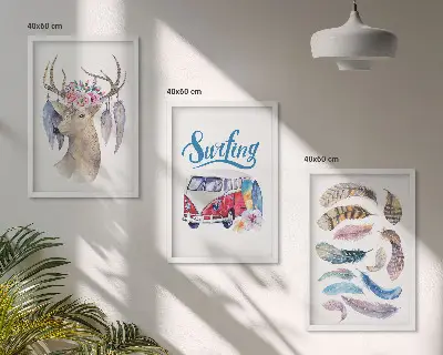 Sengesæt til soveværelset med motiv af gevirhjort og blomster
