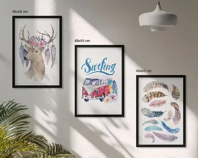 Sengesæt til soveværelset med motiv af gevirhjort og blomster