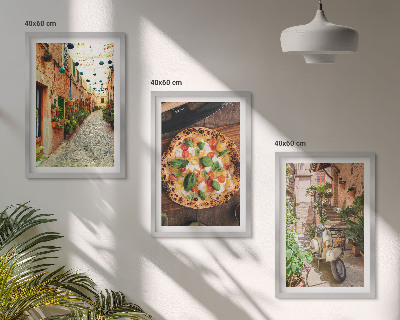 Billedvæg inspiration Charmerende gader med pizza