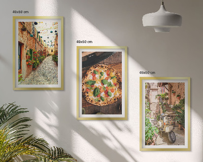 Billedvæg inspiration Charmerende gader med pizza