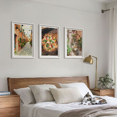 Billedvæg inspiration Charmerende gader med pizza