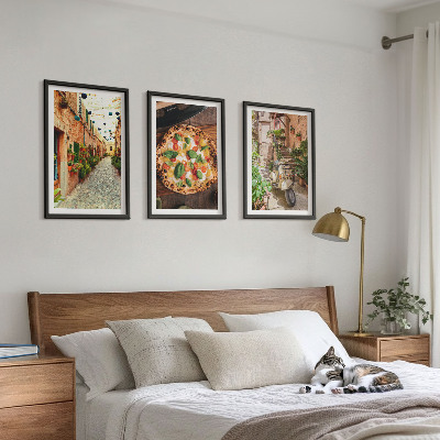 Billedvæg inspiration Charmerende gader med pizza