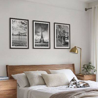 Billedvæg inspiration Udsigt over byen, broer, Eiffeltårnet