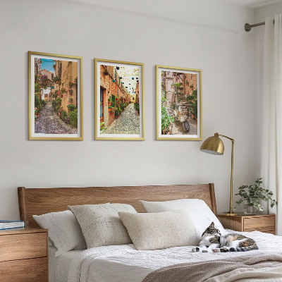 Billedvæg inspiration Gader, blomster, italiensk atmosfære
