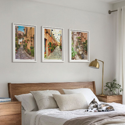 Billedvæg inspiration Gader, blomster, italiensk atmosfære