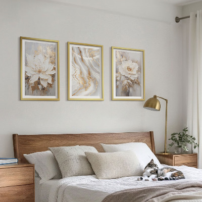 Billedvæg inspiration Blomster abstrakt marmor