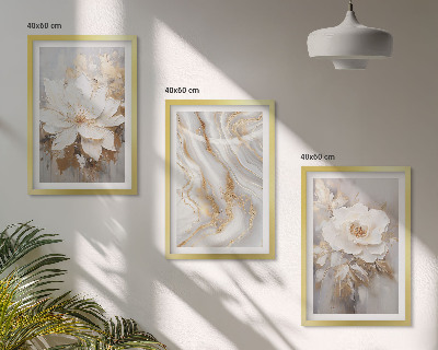 Billedvæg inspiration Blomster abstrakt marmor