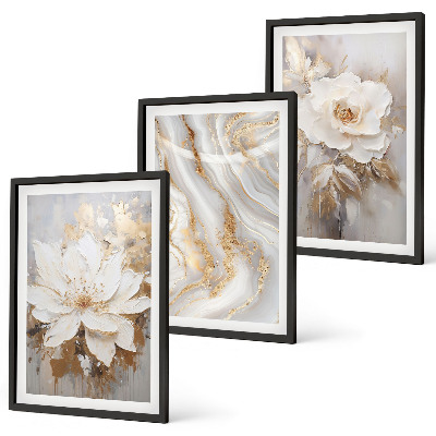 Billedvæg inspiration Blomster abstrakt marmor