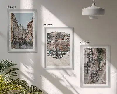 Billedvæg med motiv af de charmerende gader i byens havn inspiration