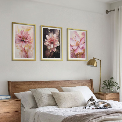 Billedsæt til soveværelset Blomsterkompositioner af roser og hvide