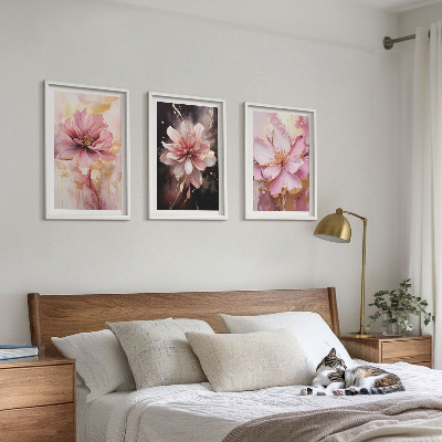 Billedsæt til soveværelset Blomsterkompositioner af roser og hvide