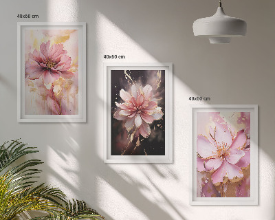 Billedsæt til soveværelset Blomsterkompositioner af roser og hvide