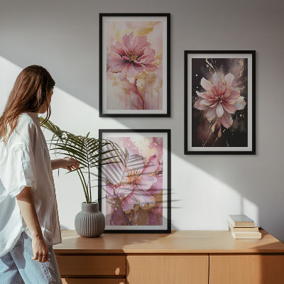 Billedsæt til soveværelset Blomsterkompositioner af roser og hvide