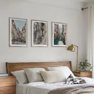 Billedvæg inspiration med Venedigs vandgader