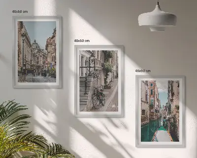 Billedvæg inspiration med Venedigs vandgader