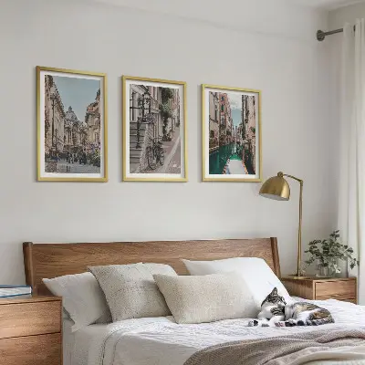 Billedvæg inspiration med Venedigs vandgader