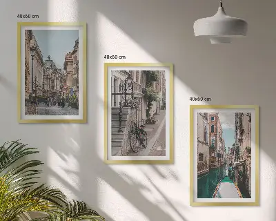 Billedvæg inspiration med Venedigs vandgader
